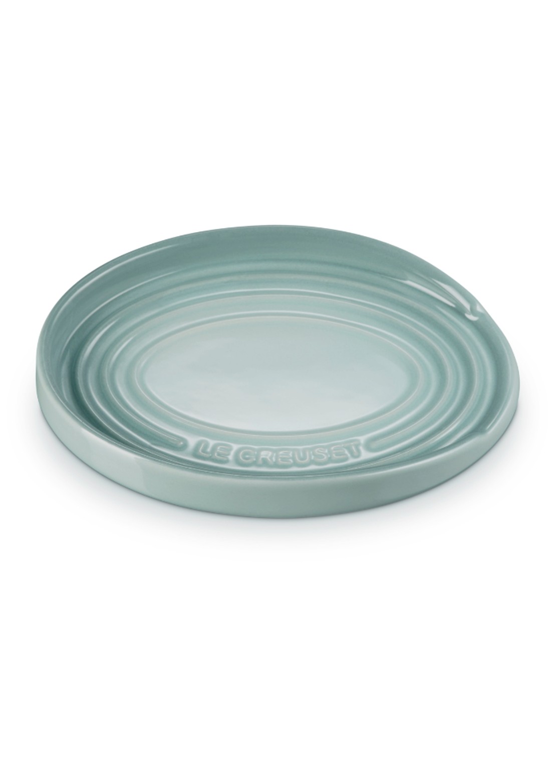 Le Creuset Lepelhouder 16 cm - voorkant 4 zeegroen