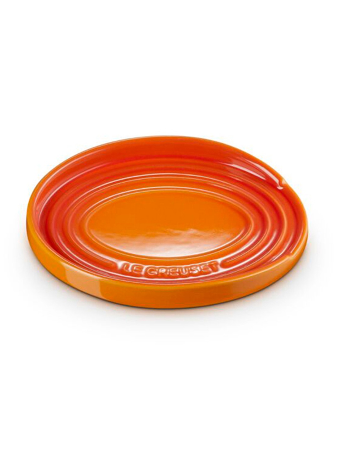 Le Creuset Lepelhouder 16 cm - achterkant oranjerood