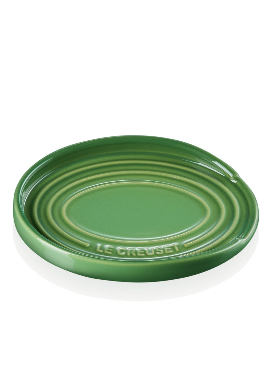 Le Creuset Lepelhouder van aardewerk 15 cm - voorkant 3 bamboo / groen