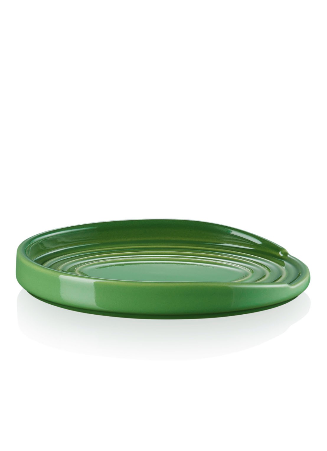 Le Creuset Lepelhouder van aardewerk 15 cm - voorkant 4 bamboo / groen