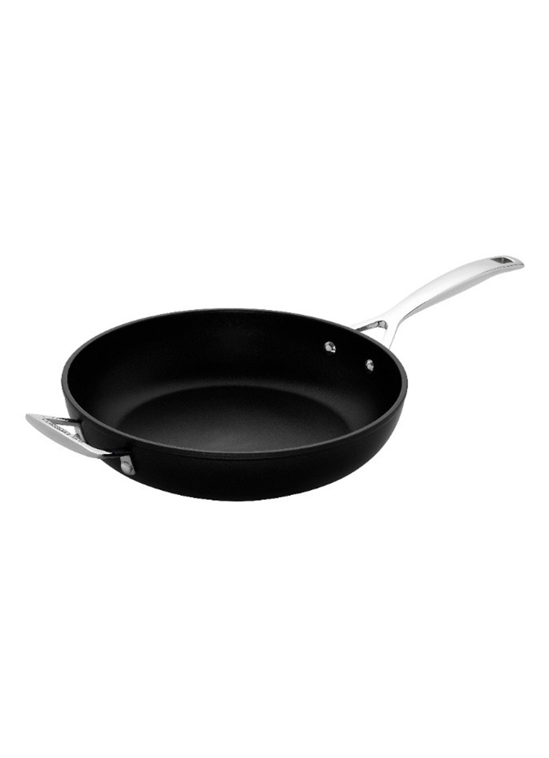Le Creuset Les Forgées sauteerpan Ø28 cm - voorkant zwart