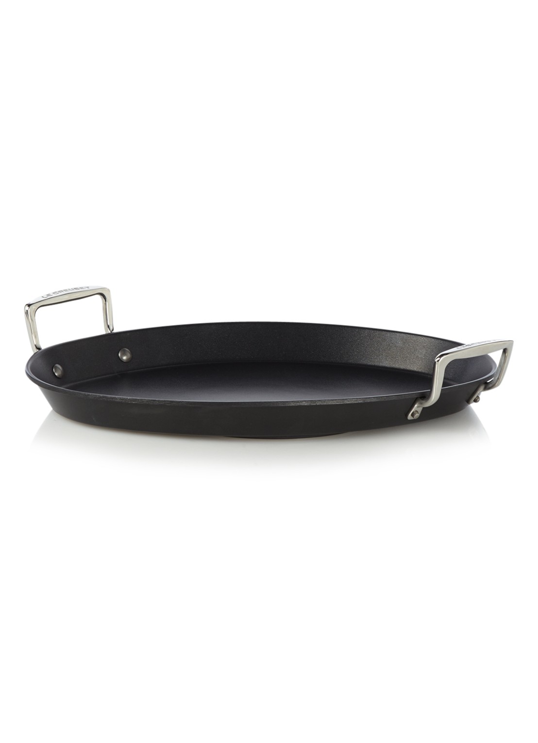 Le Creuset Les Forgées vispan 39 cm - voorkant zwart