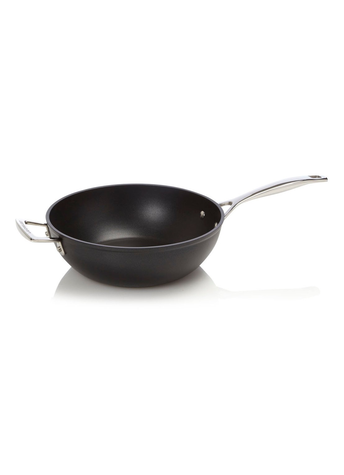 Le Creuset Les Forgées wokpan Ø26 cm - voorkant zwart