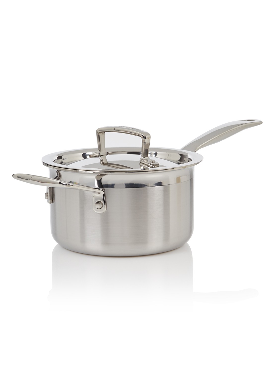 Le Creuset Maqgnetik steelpan Ø16 cm - voorkant zilver