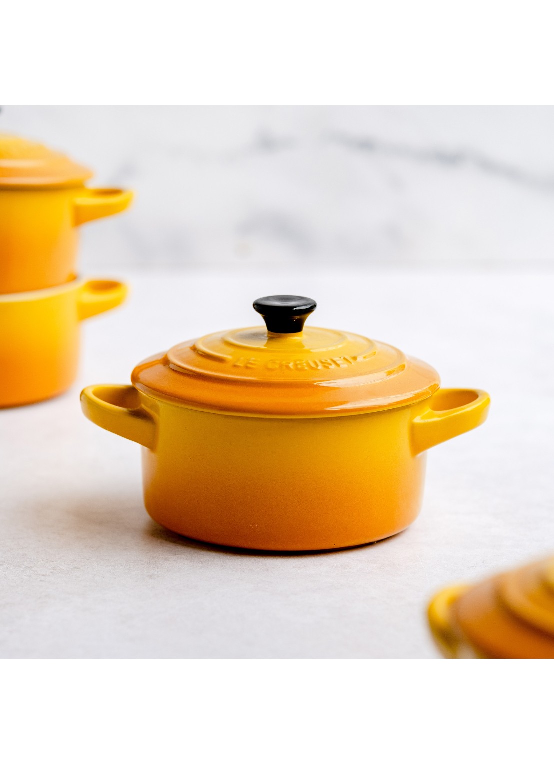 Le Creuset Mini-Braadpan 10 cm  - voorkant 7 nectar / oranje
