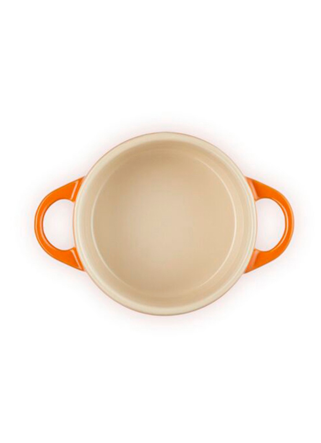 Le Creuset Mini-braadpan 25 cl - achterkant 4 oranjerood