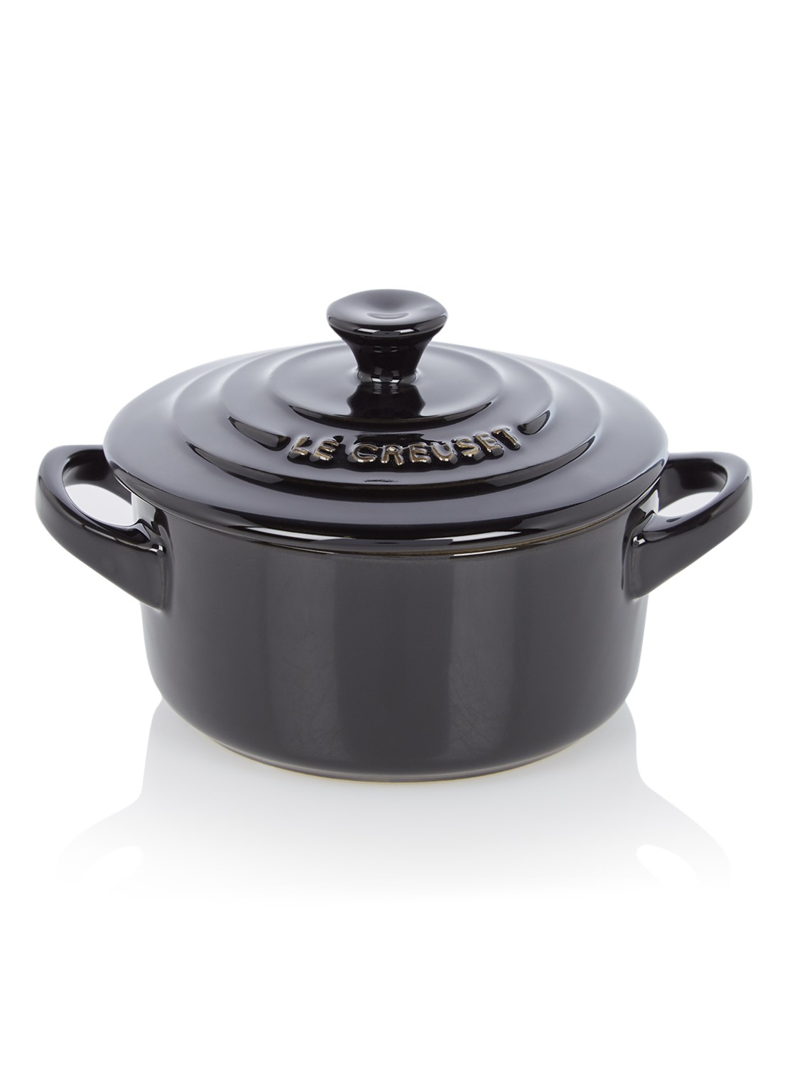 Le Creuset Mini cocotte Ø10 cm - voorkant ebbenzwart / zwart