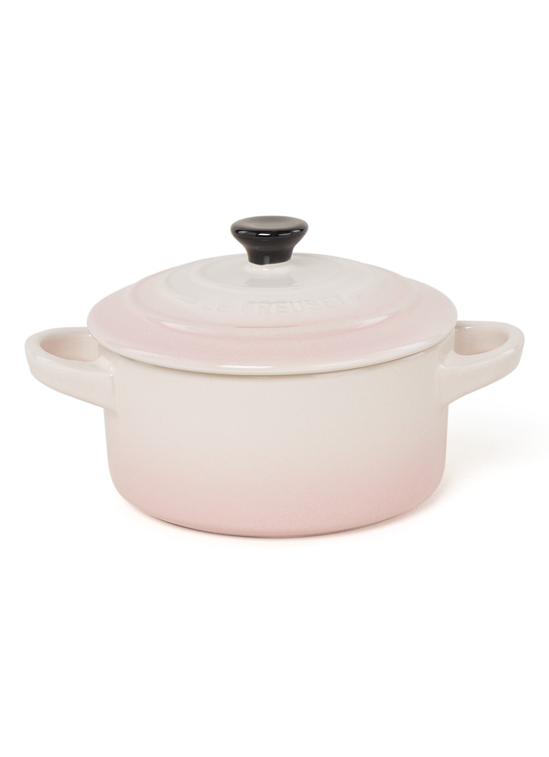 Le Creuset Mini Cocotte braad-/stoofpan Ø10 cm - voorkant 2 shell pink / roze