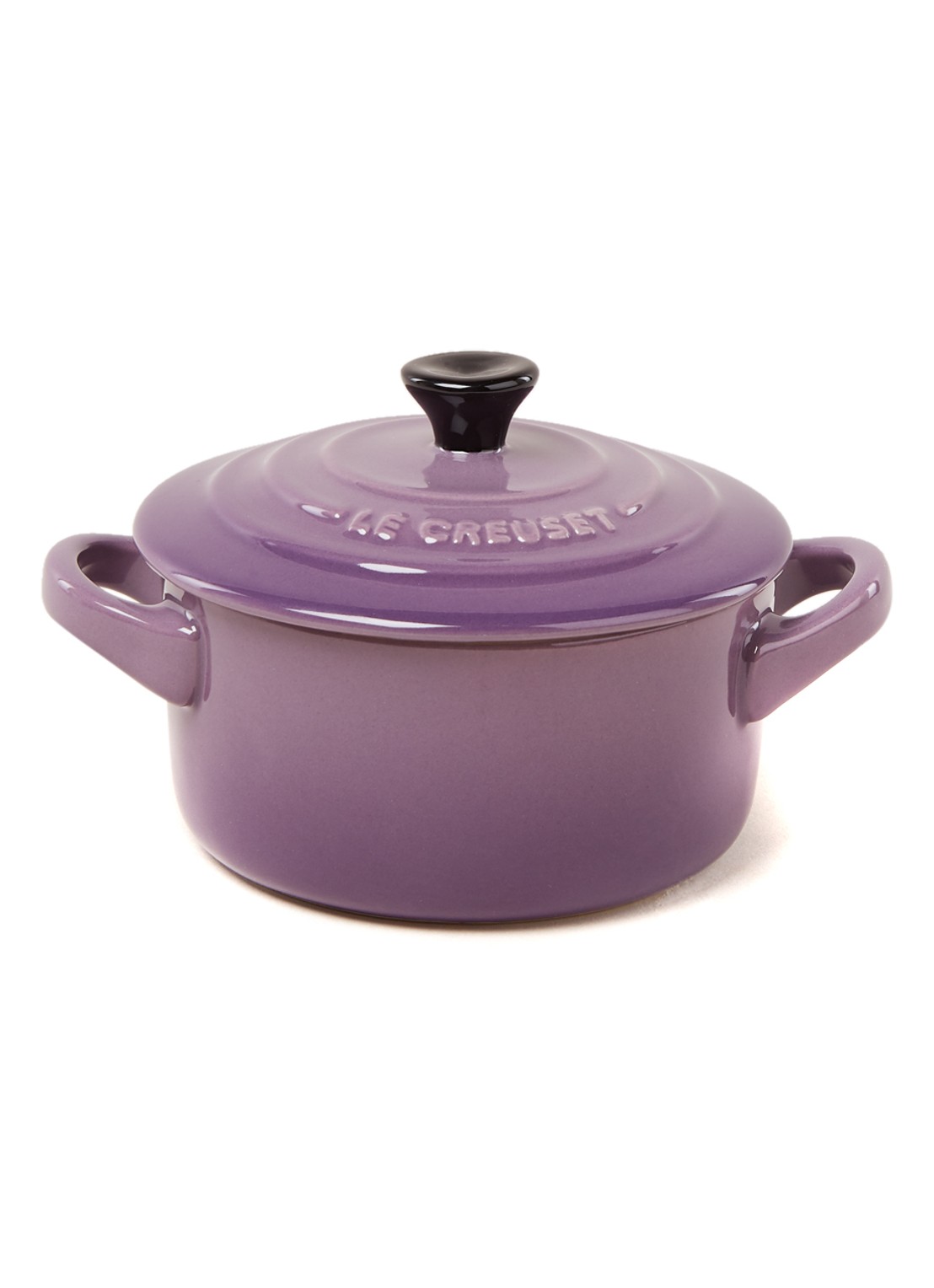 Le Creuset Mini ovenschaal van aardewerk 10 cm - voorkant lila