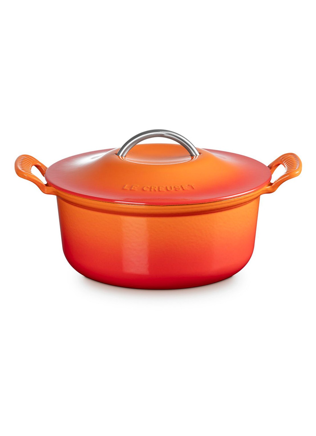 Le Creuset Modern Heritage braadpan 26 cm - voorkant oranjerood