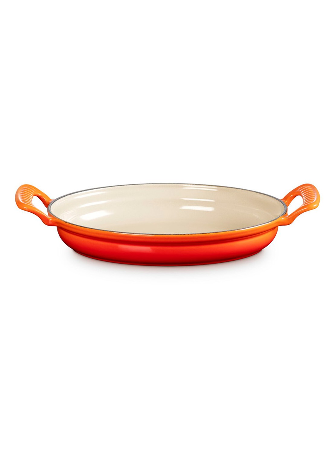 Le Creuset Modern Heritage ovenschaal/braadslede 28 cm - voorkant 2 oranjerood