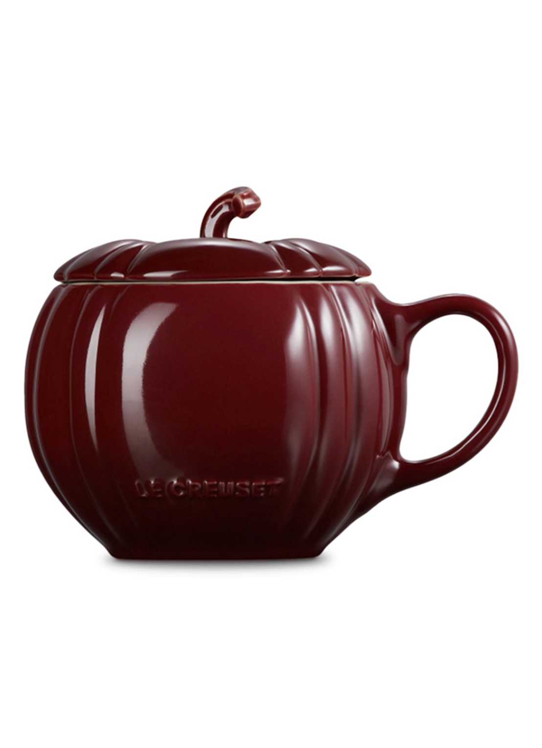Le Creuset Mok 40 cl - achterkant bordeauxrood