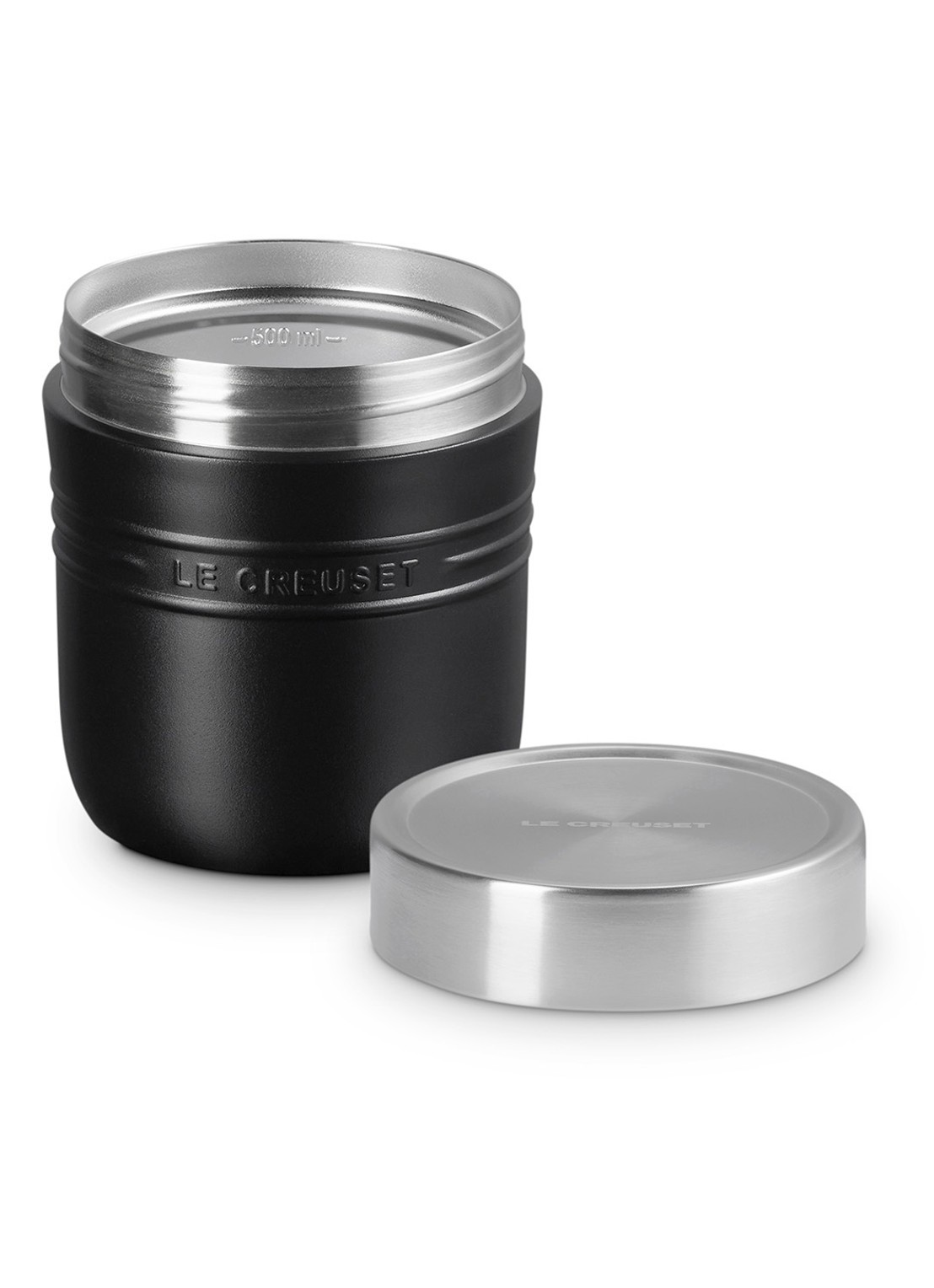 Le Creuset On The Go lunchbeker 0,5 liter - detail zwart
