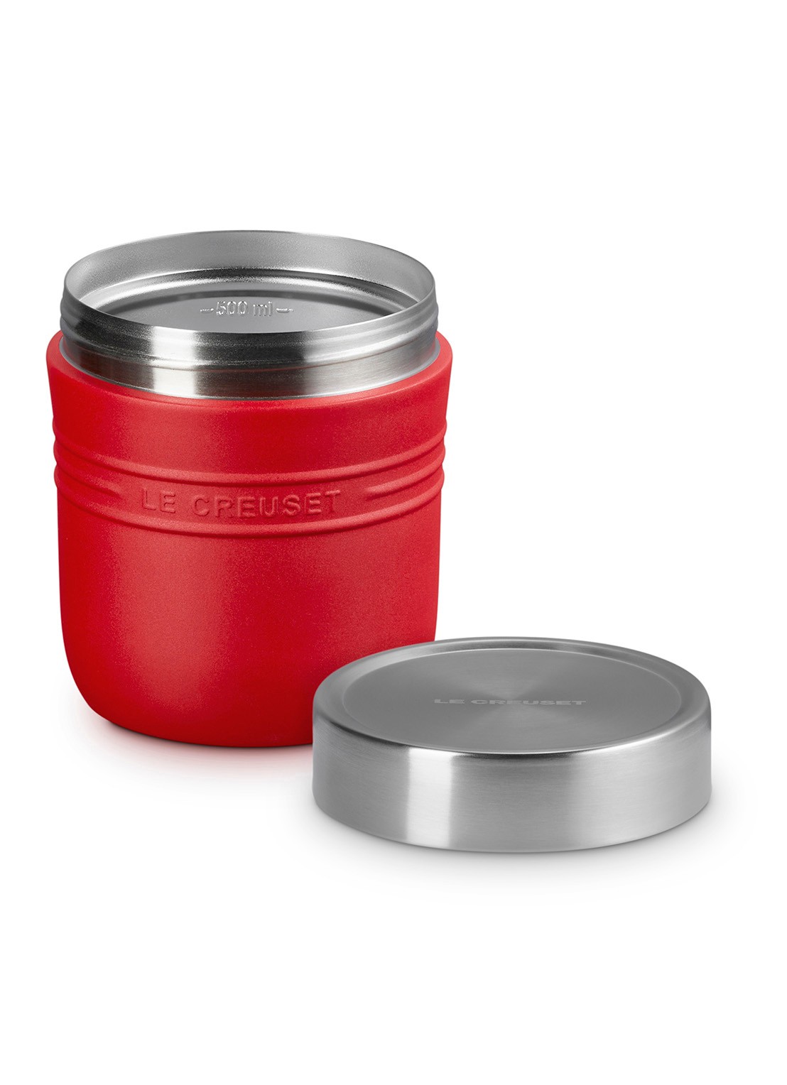 Le Creuset On The Go lunchbeker 0,5 liter - detail rood