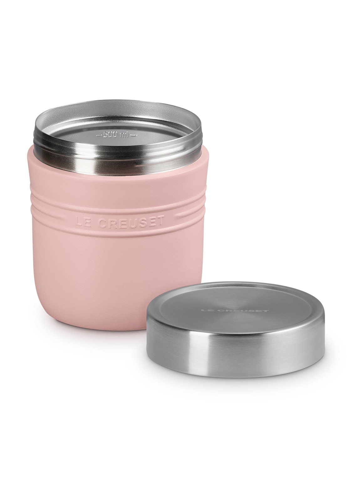 Le Creuset On The Go lunchbeker 0,5 liter - detail roze