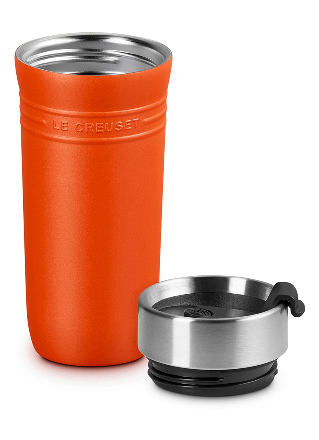 Le Creuset On The Go thermosbeker 0,35 liter - detail orange