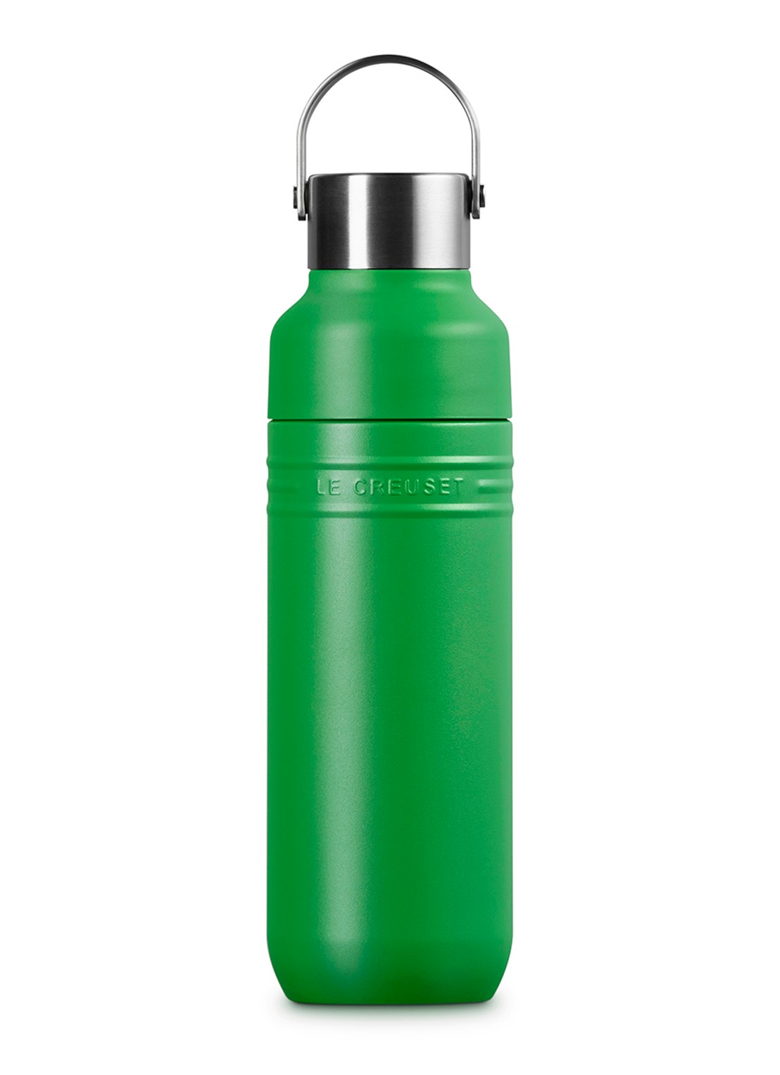 Le Creuset On The Go waterfles 0,5 liter - voorkant groen
