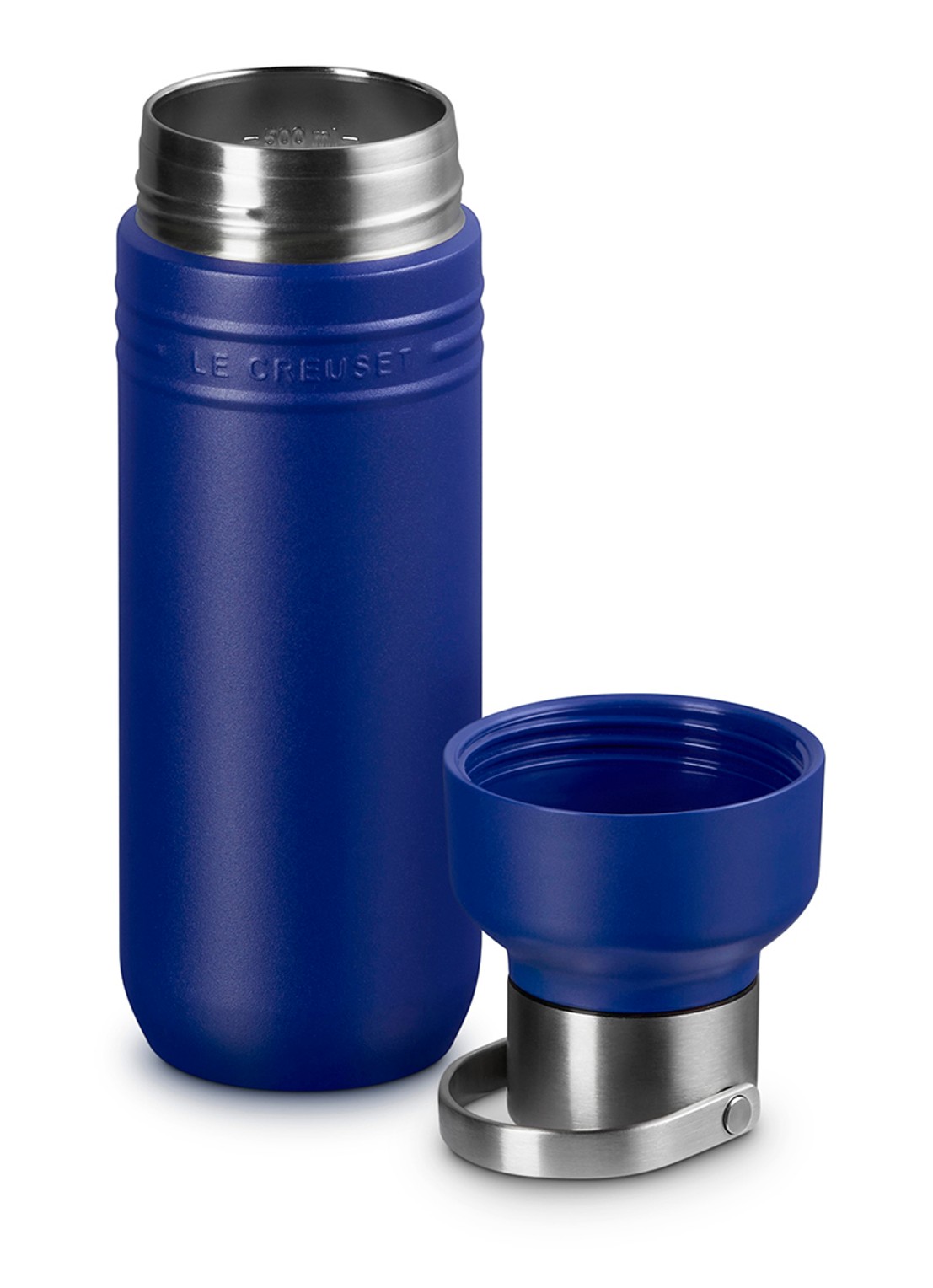 Le Creuset On The Go waterfles 0,5 liter - detail blauw