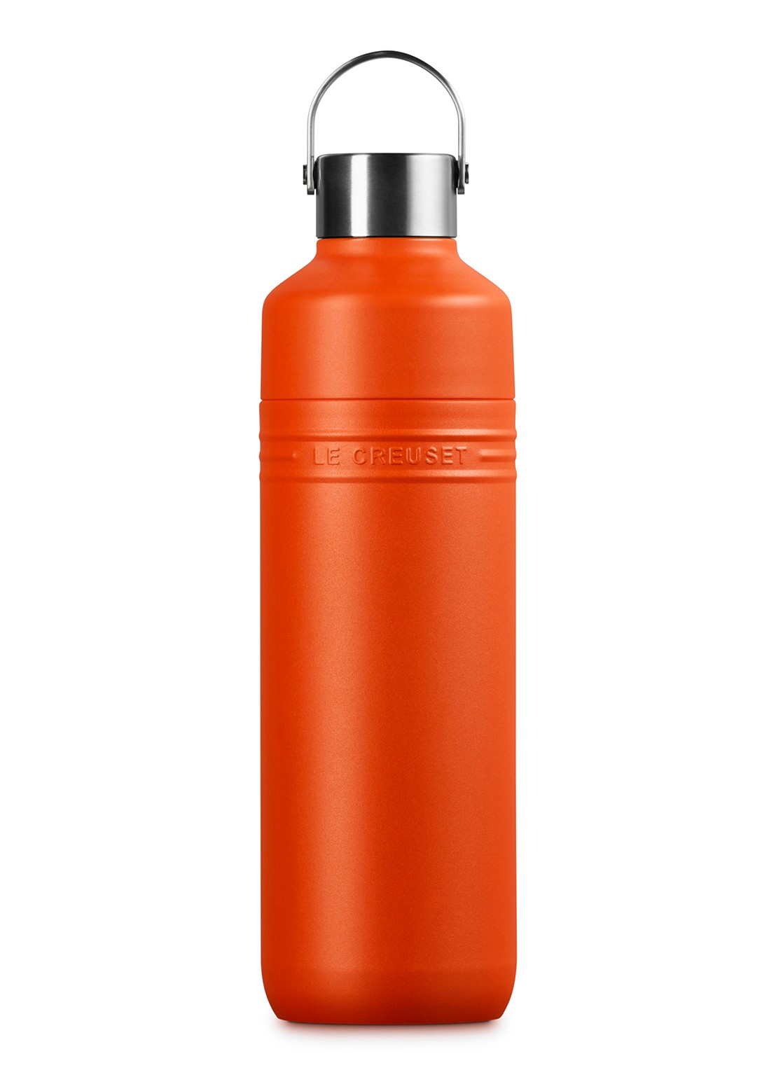 Le Creuset On The Go waterfles 1 liter - voorkant 5 orange