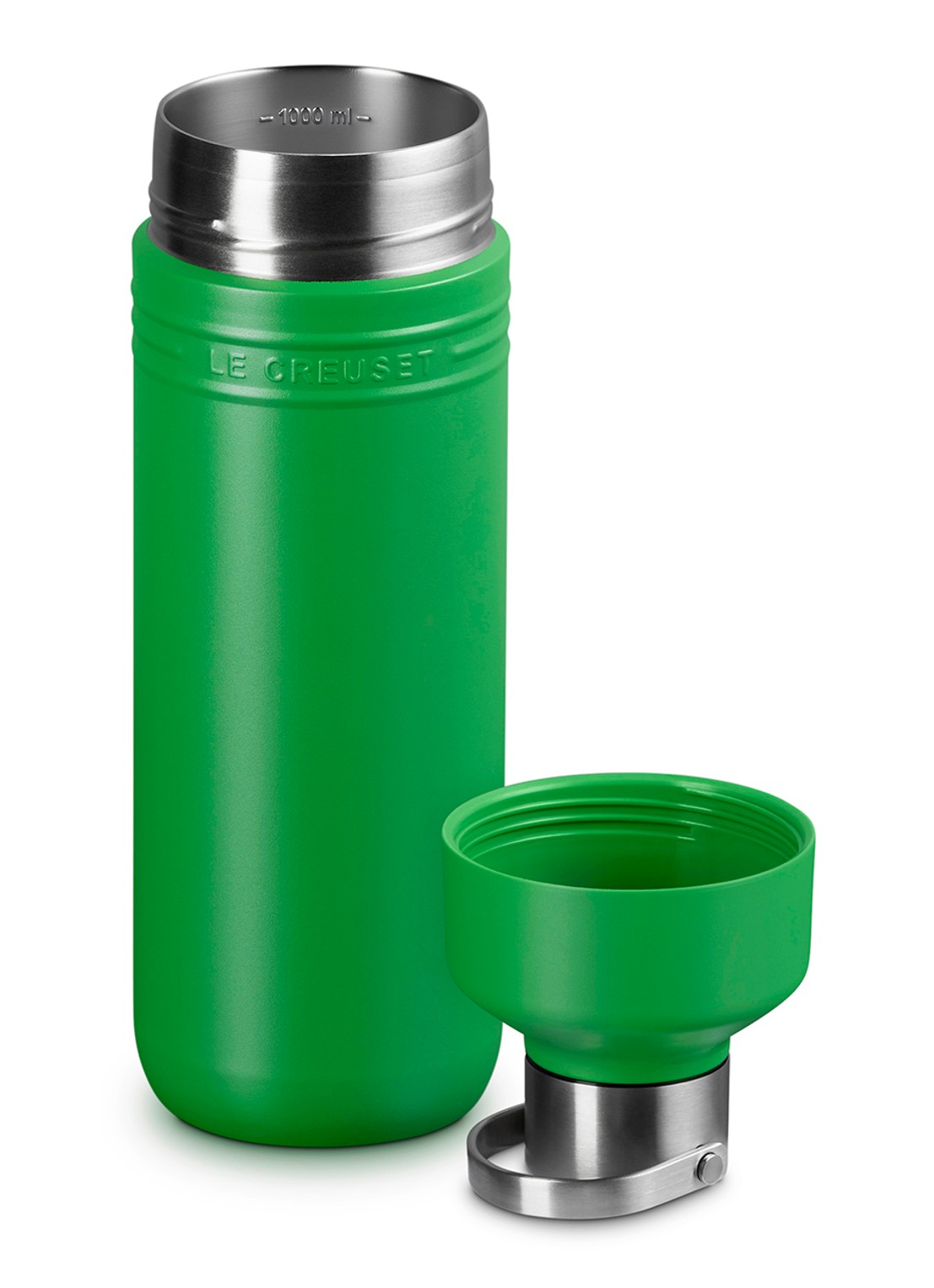 Le Creuset On The Go waterfles 1 liter - detail groen