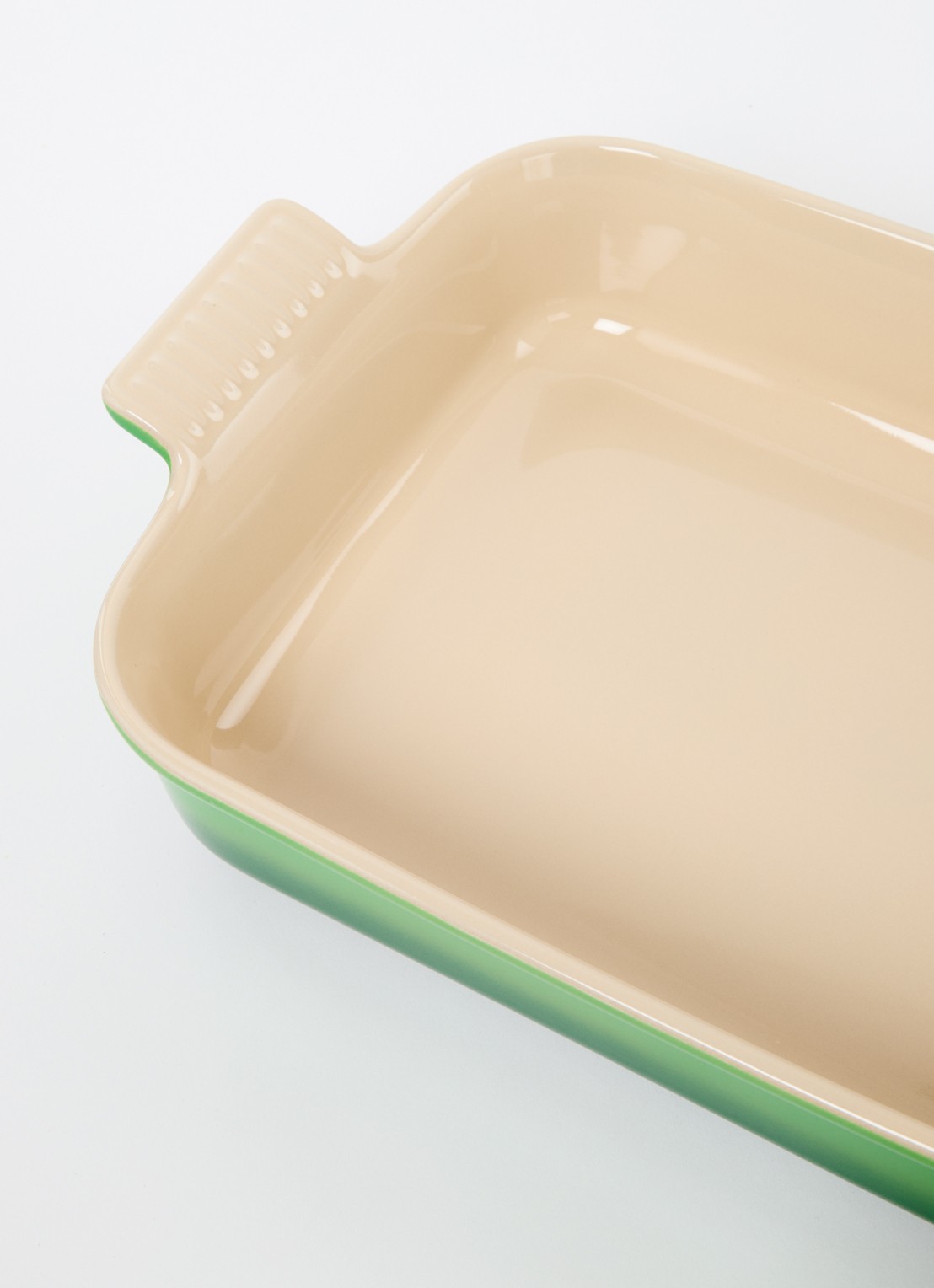 Le Creuset Ovenschaal 32 cm - voorkant 2 bamboo / groen