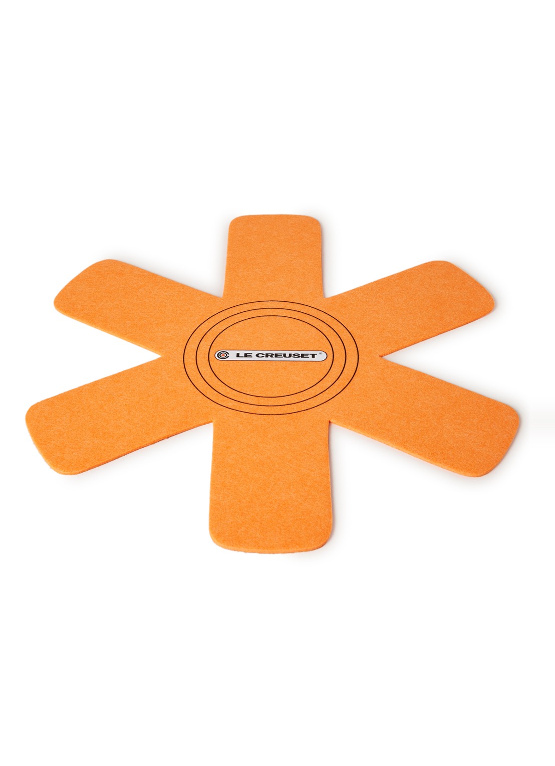 Le Creuset Pannenbeschermers set van 3 - voorkant orange