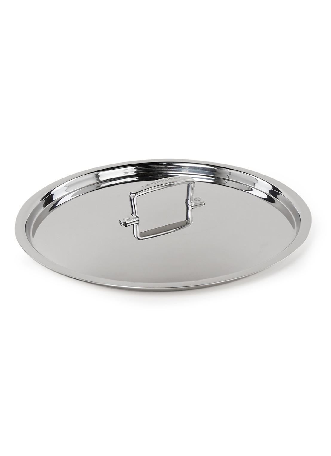 Le Creuset Pannendeksel 30 cm  - voorkant zilver