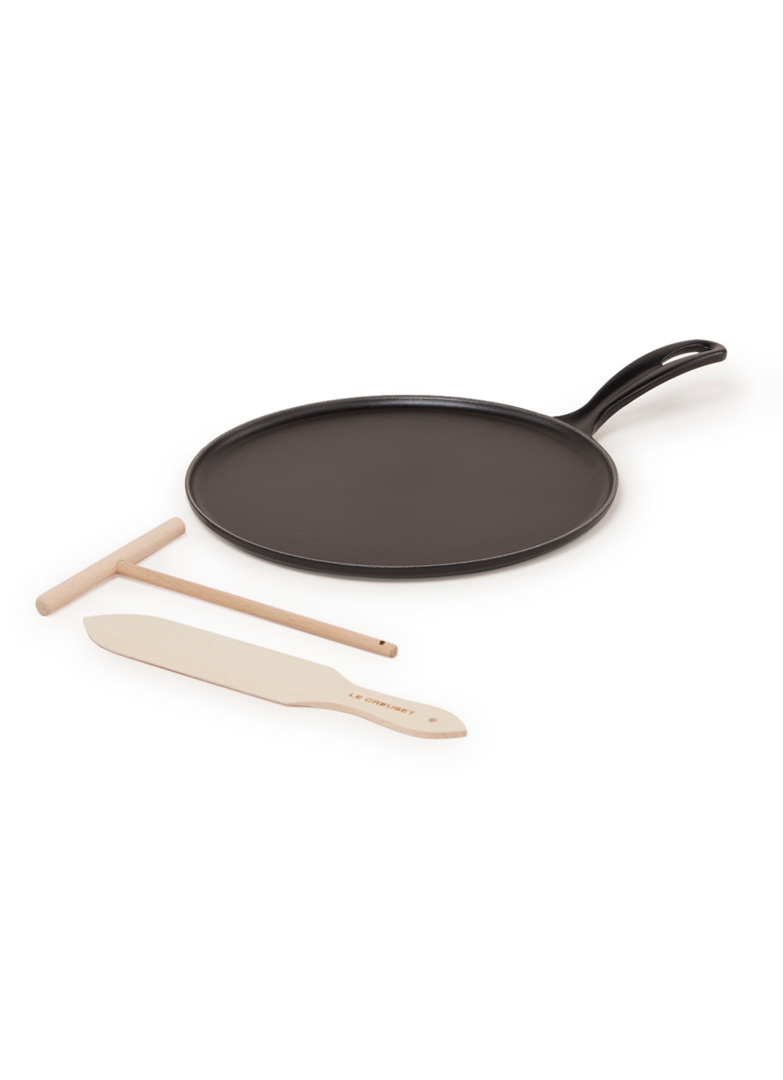 Le Creuset Pannenkoekenpan Ø27 cm - voorkant mat zwart / zwart