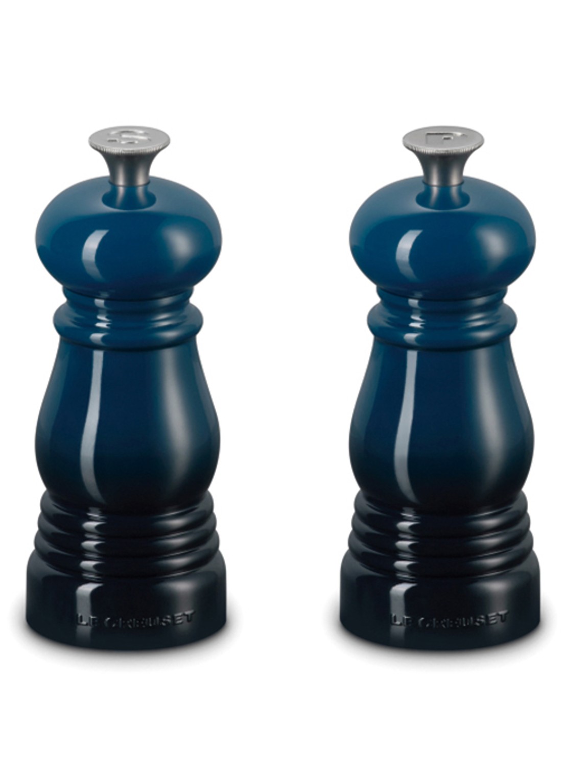 Le Creuset Peper- en zoutmolen 2-delig - voorkant 3 donkerblauw