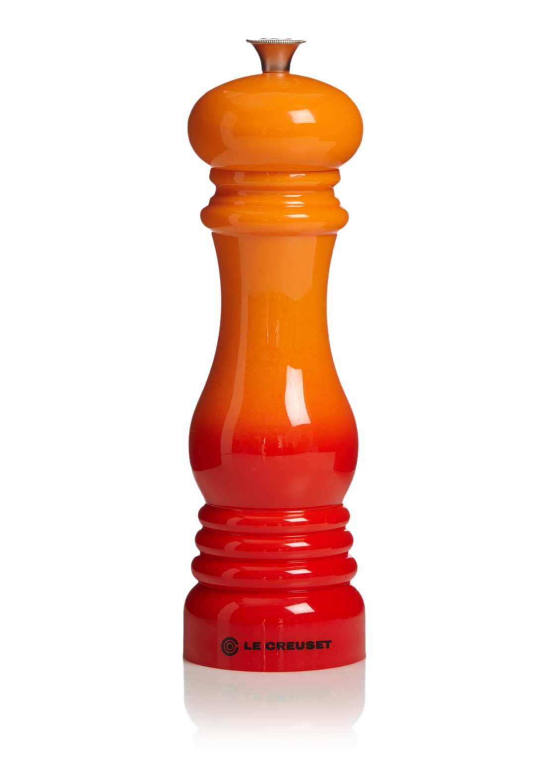 Le Creuset Pepermolen 20 cm - voorkant oranjerood / oranje
