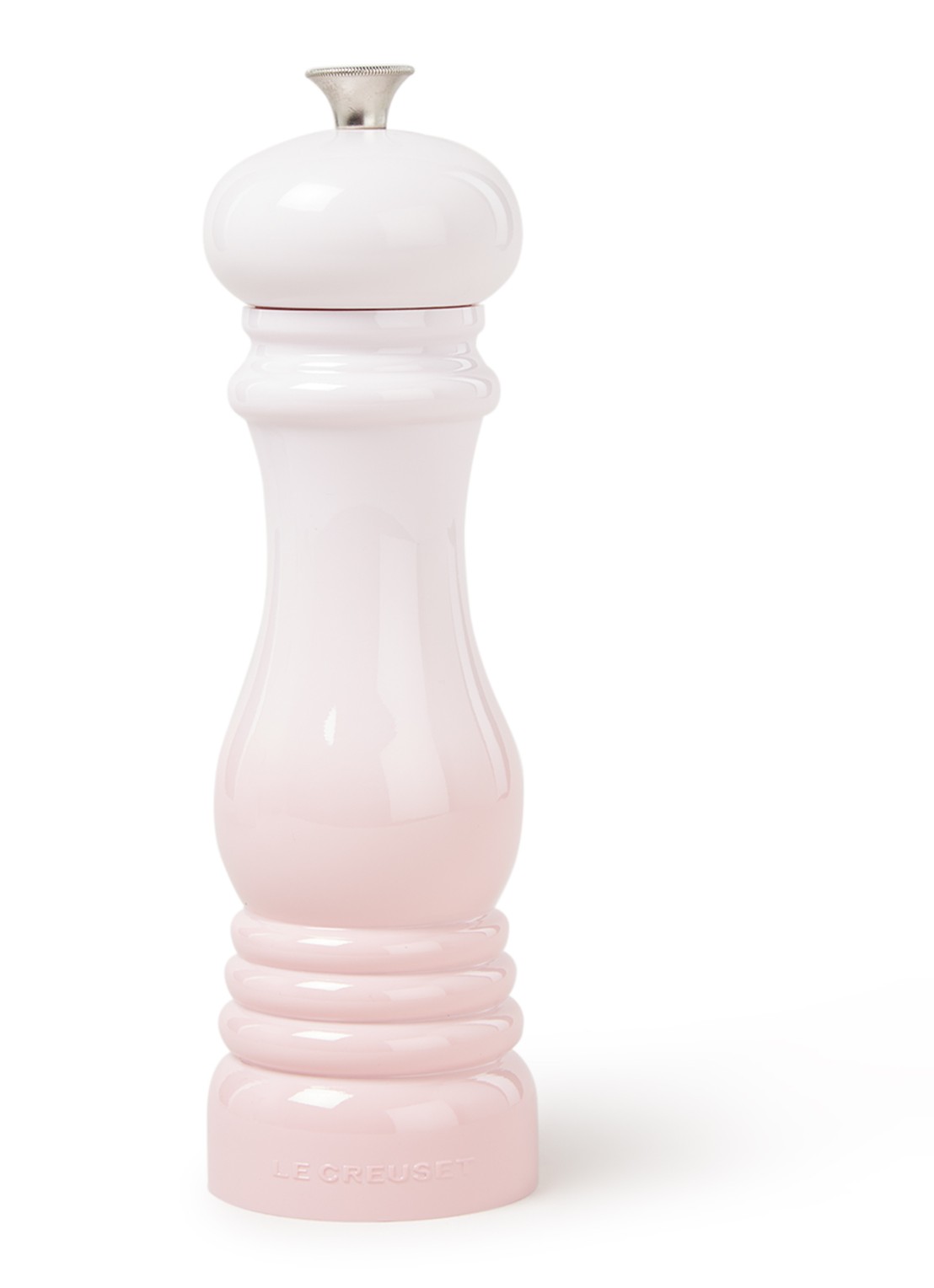 Le Creuset Pepermolen 21 cm  - voorkant shell pink / roze