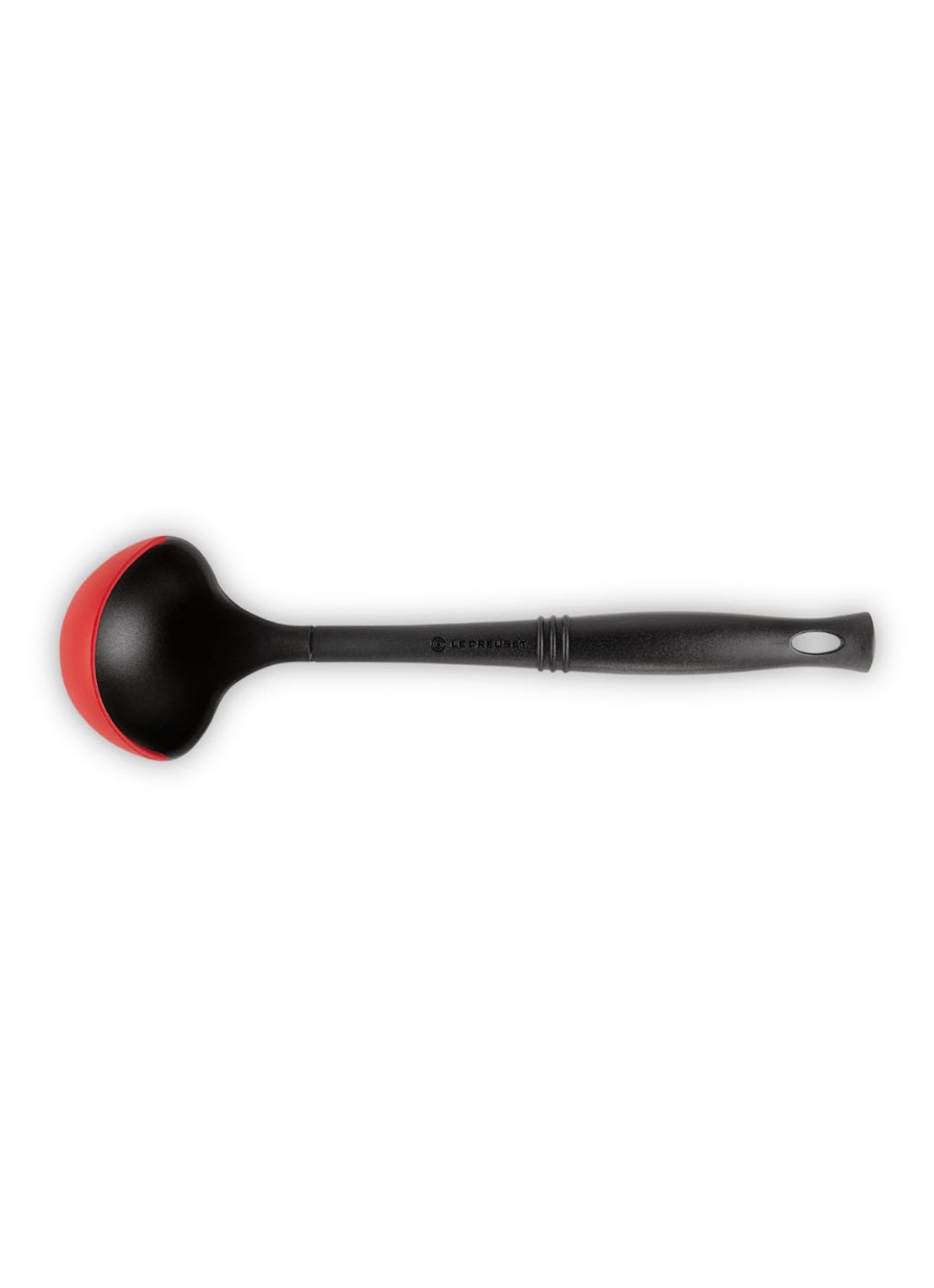 Le Creuset Pollepel 31,5 cm - voorkant kersenrood ebbenzwart / multicolor