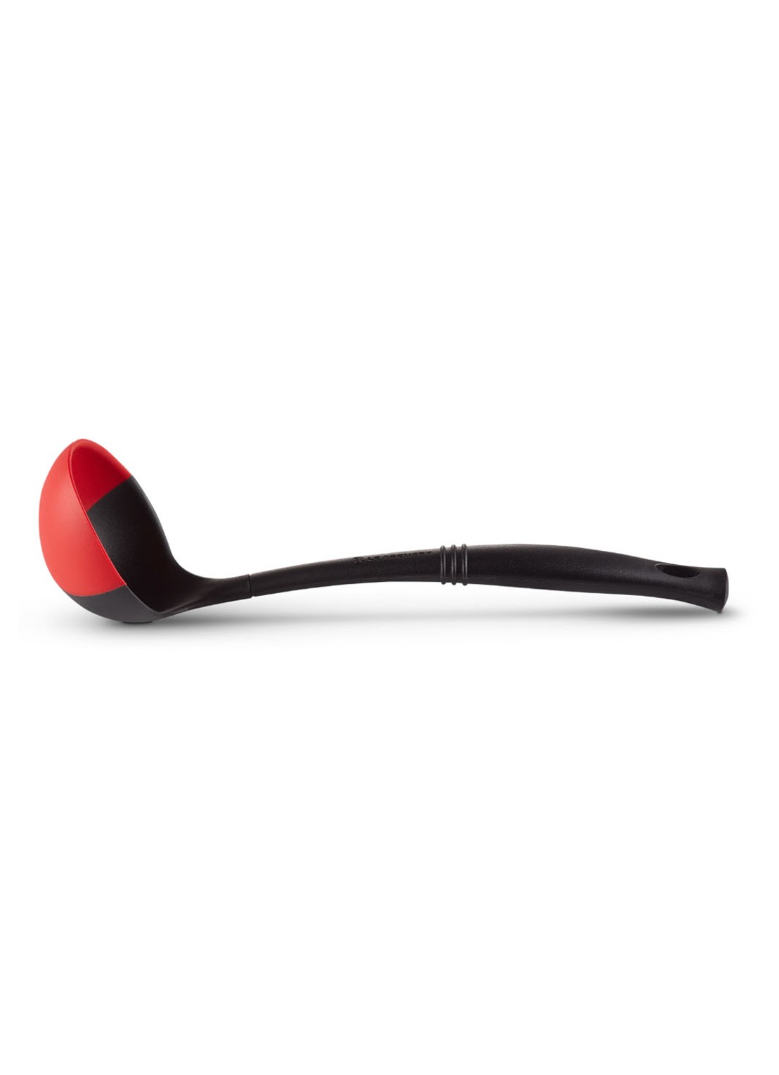 Le Creuset Pollepel 31,5 cm - voorkant 2 kersenrood ebbenzwart / multicolor