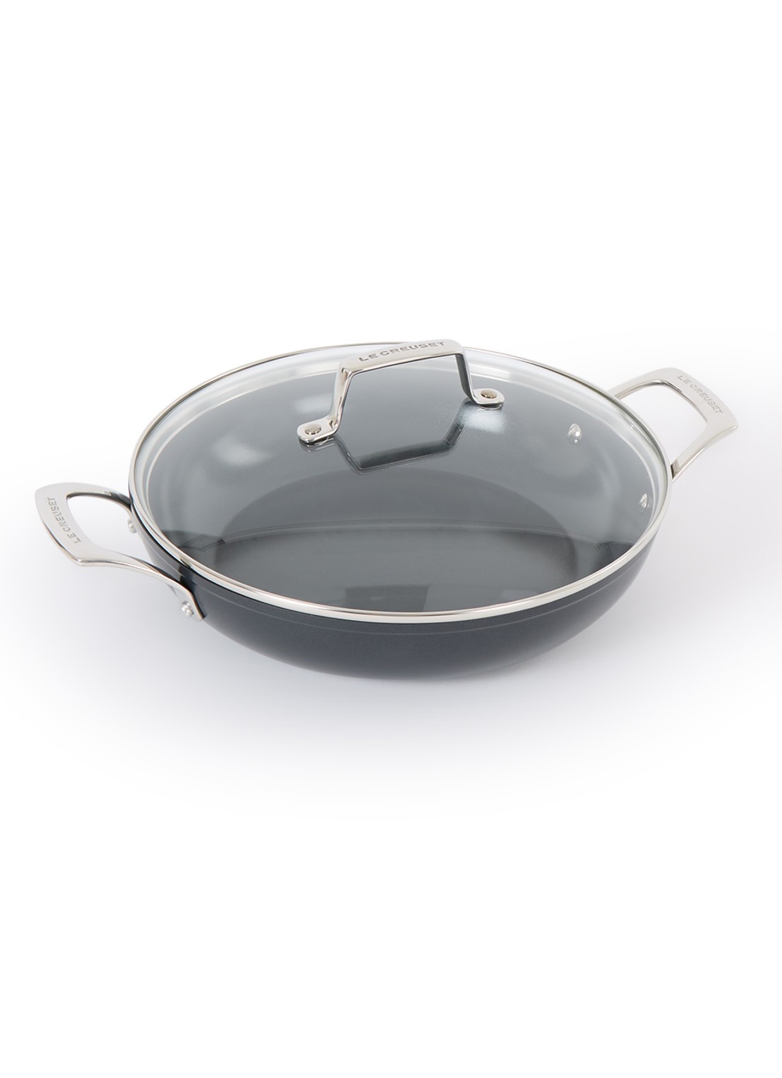 Le Creuset Provençaalse sauteerpan Ø28 cm - voorkant zwart