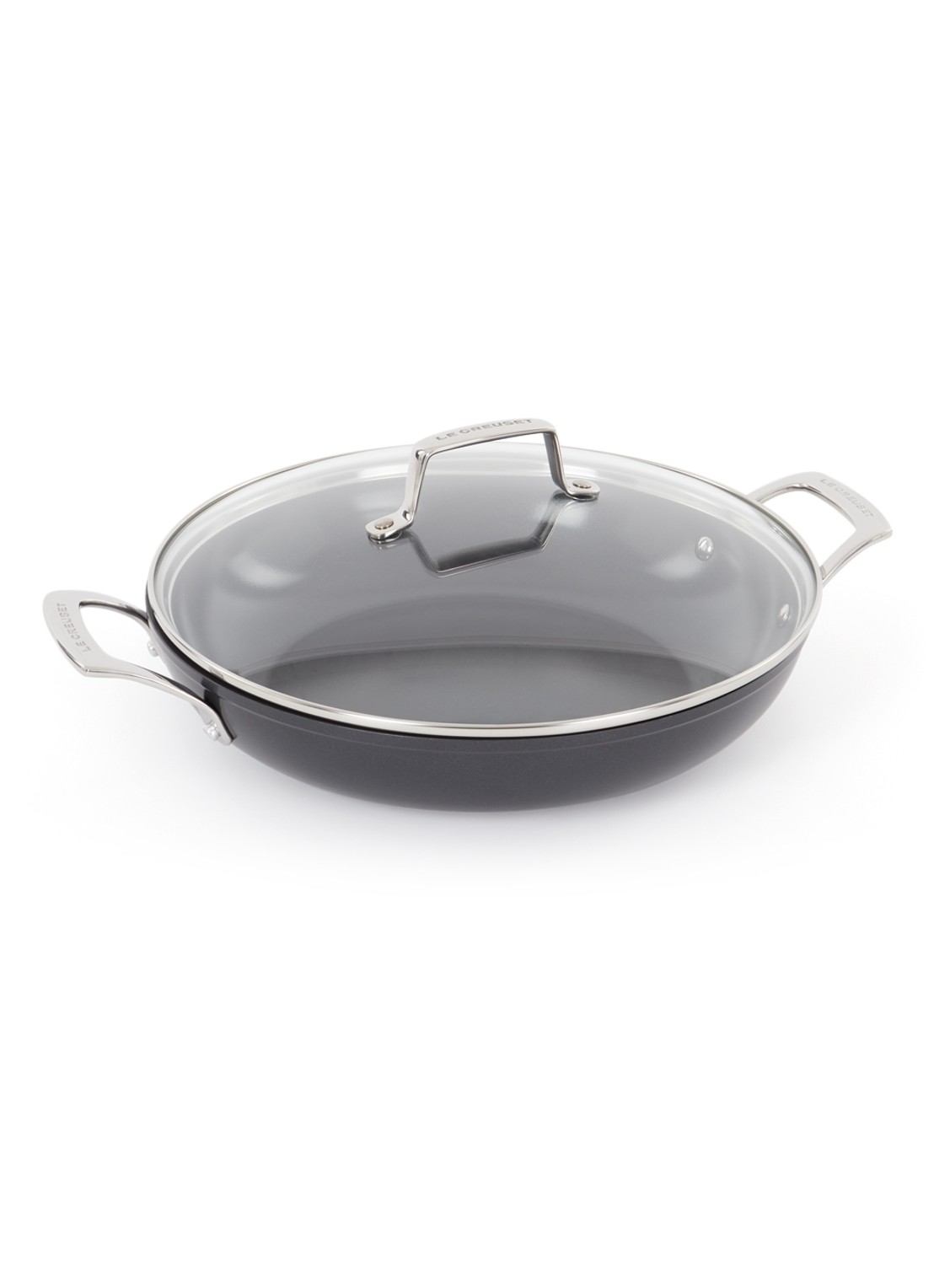 Le Creuset Provençaalse sauteerpan Ø30 cm - voorkant 2 zwart