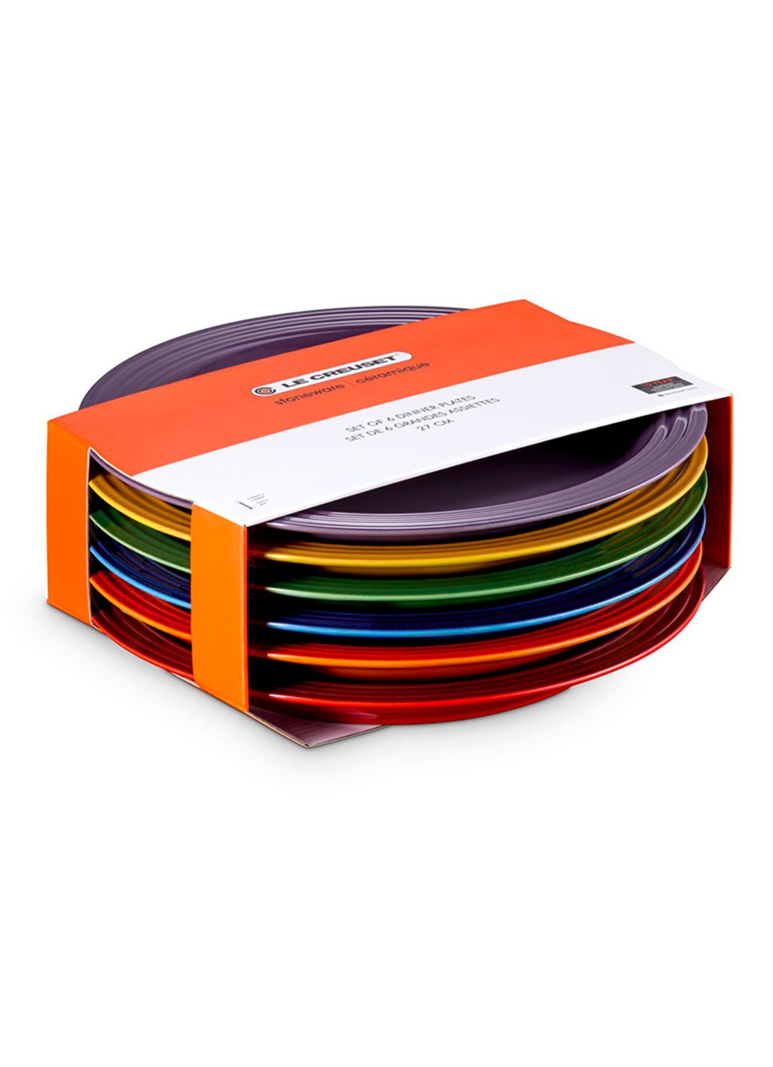 Le Creuset Rainbow dinerbord 27,3 cm set van 6 - detail 4 rood