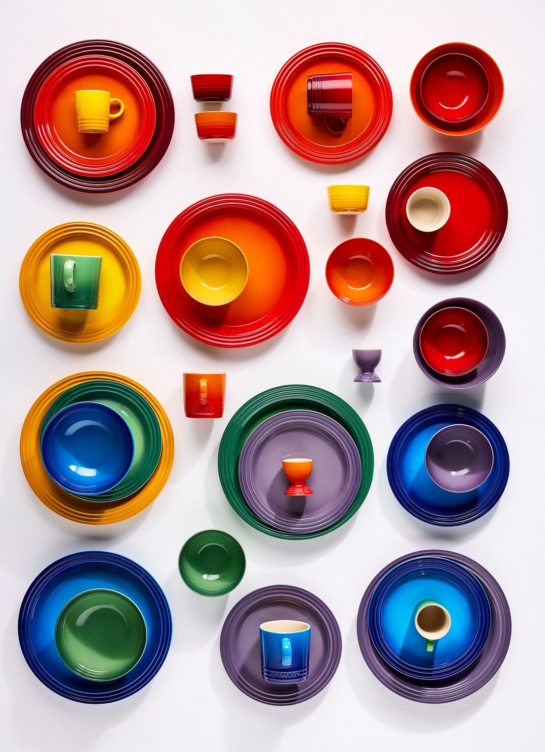 Le Creuset Rainbow dipschaal 12 cm set van 6 - detail rood