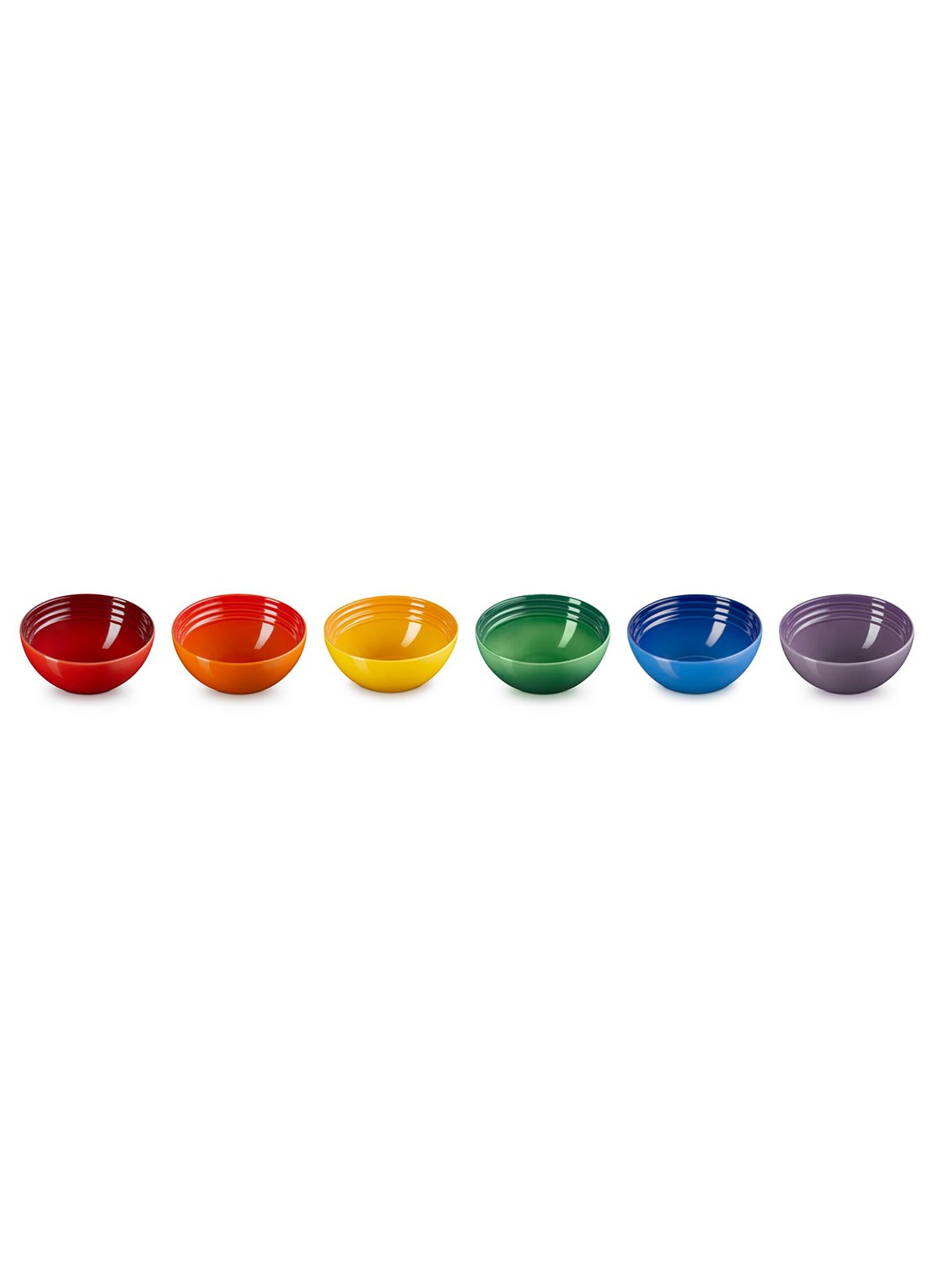 Le Creuset Rainbow dipschaal 12 cm set van 6 - detail 2 rood