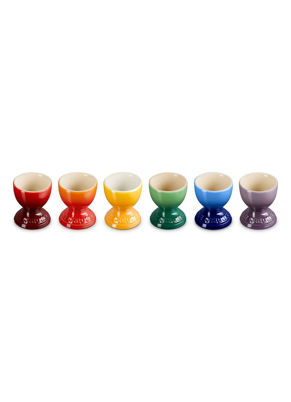 Le Creuset Rainbow eierdop 5,9 cm set van 6 - detail 2 rood