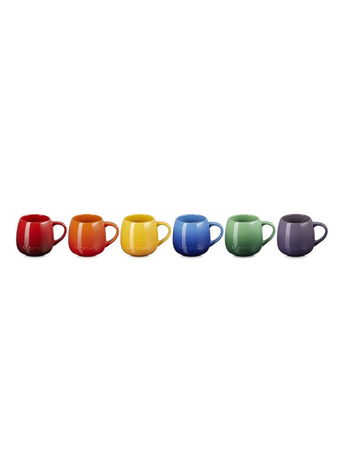 Le Creuset Rainbow mok 32 cl set van 6 - voorkant multicolor