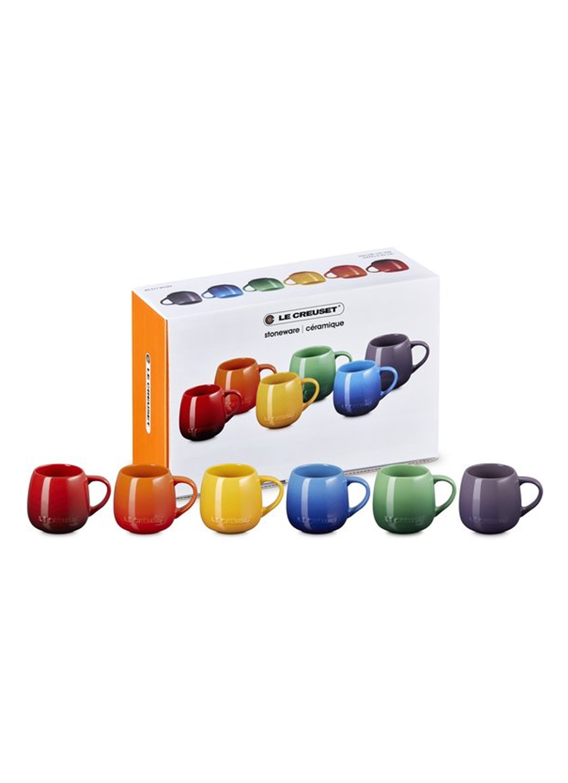 Le Creuset Rainbow mok 32 cl set van 6 - voorkant 2 multicolor