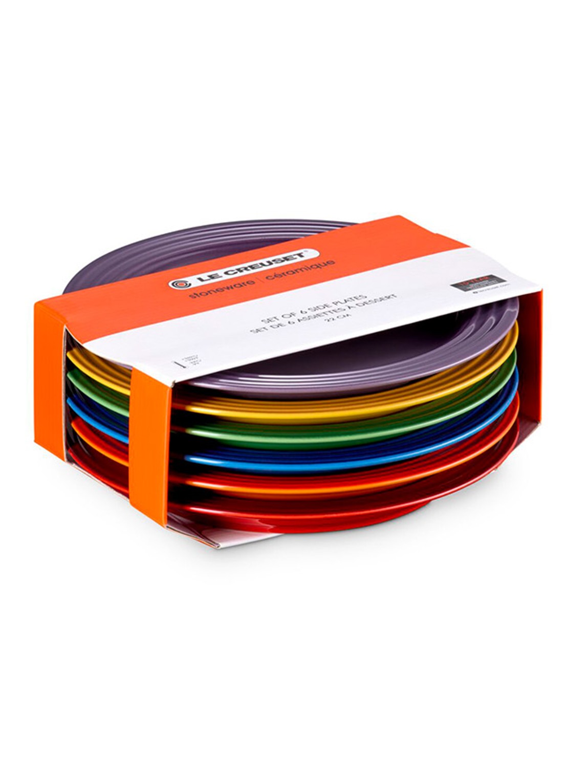 Le Creuset Rainbow ontbijtbord 21,8 cm set van 6 - detail 2 rood
