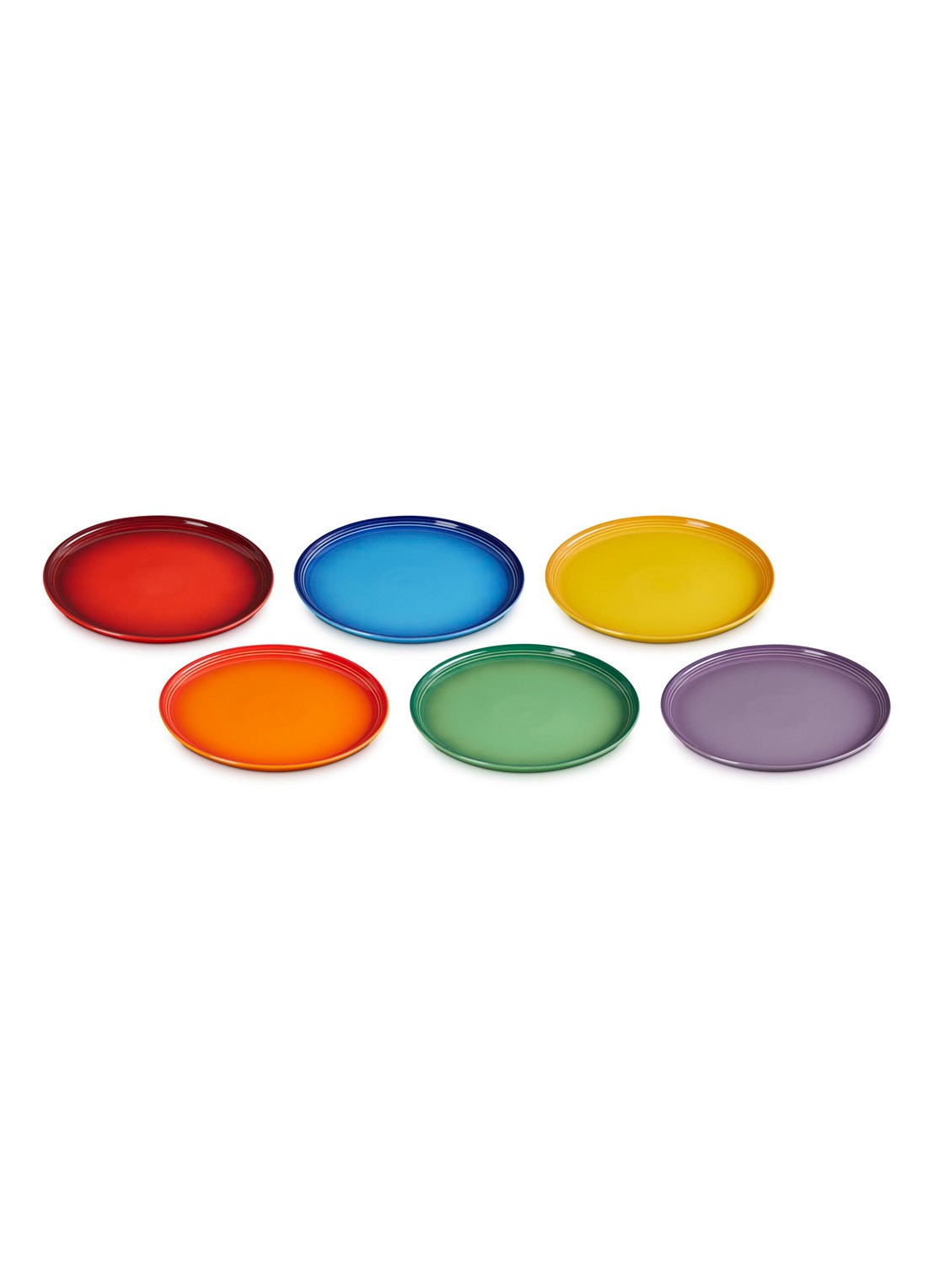Le Creuset Rainbow ontbijtbord 22 cm set van 6 - detail 2 rood