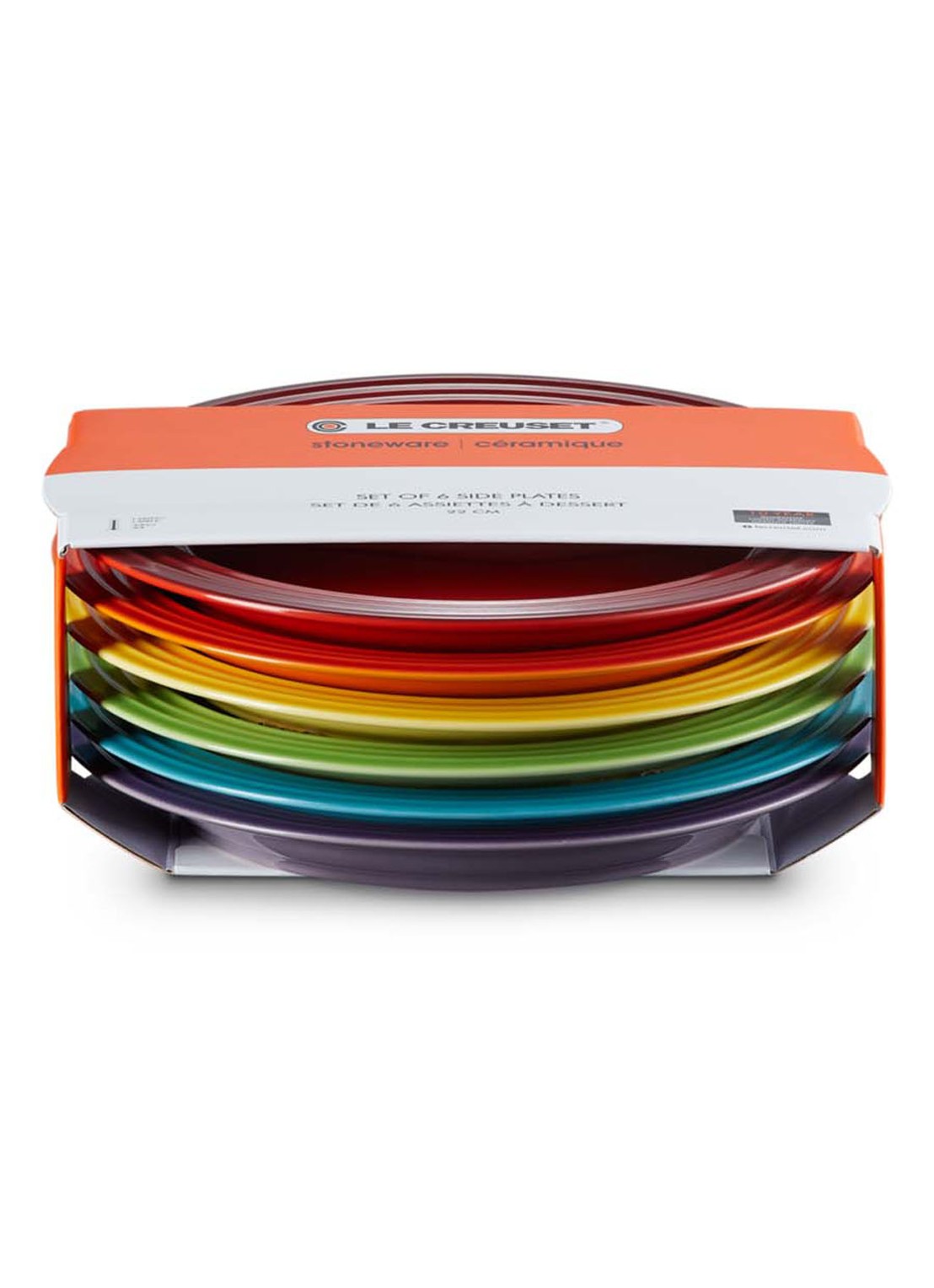 Le Creuset Regenboog ontbijtbord 22 cm set van 6 - detail 4 multicolour / multicolor