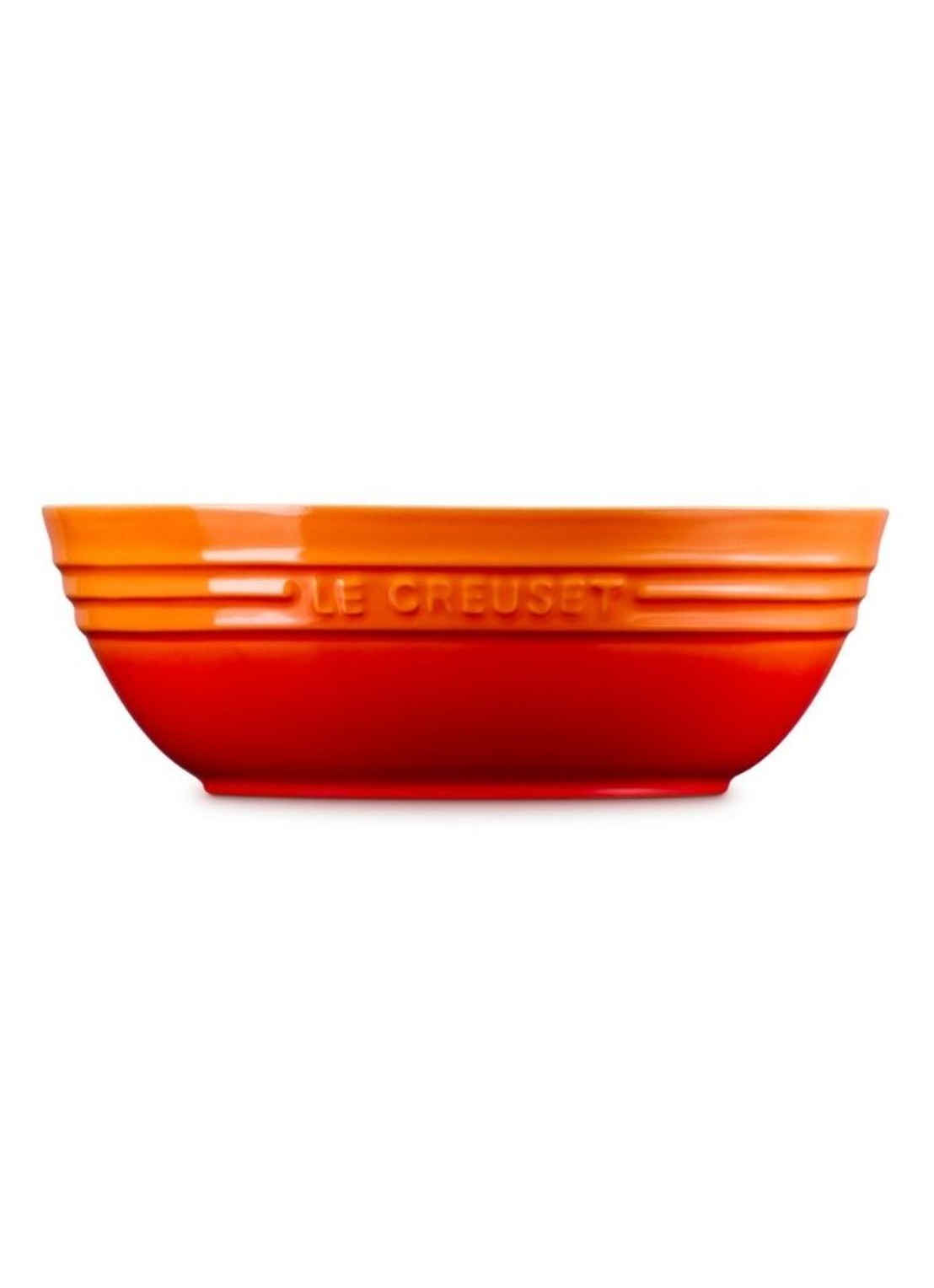 Le Creuset Serveerschaal 29 cm - achterkant 4 oranjerood