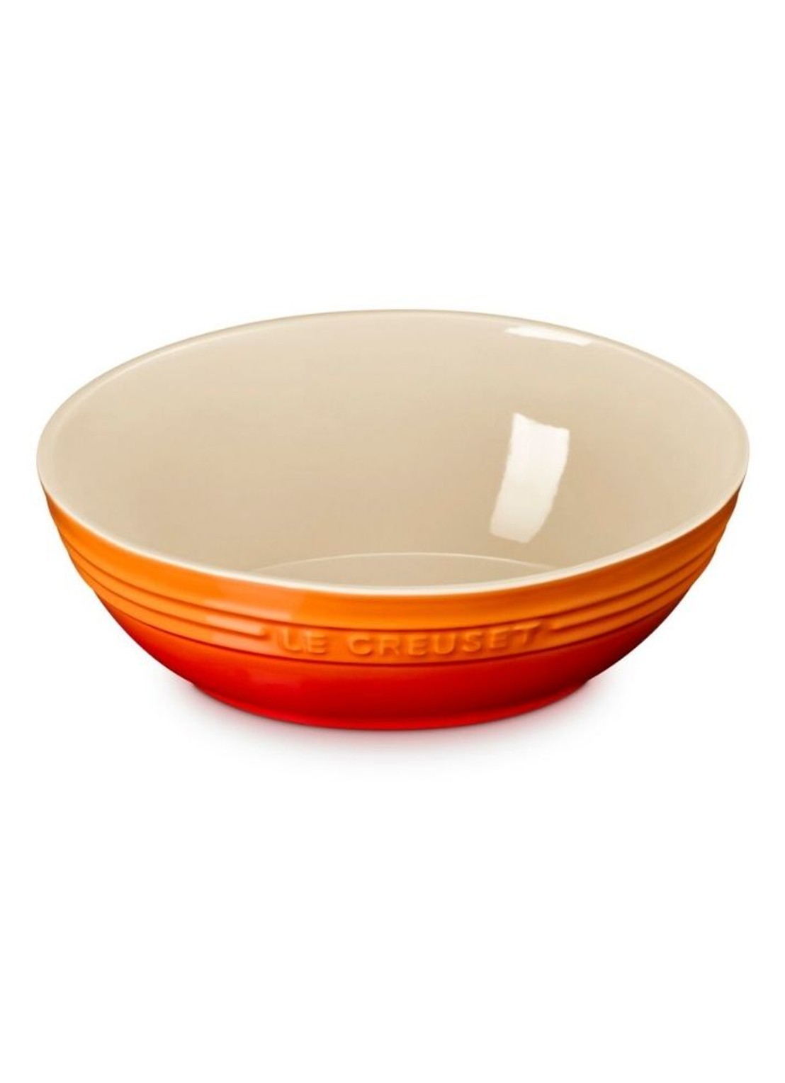 Le Creuset Serveerschaal 29 cm - voorkant 2 oranjerood