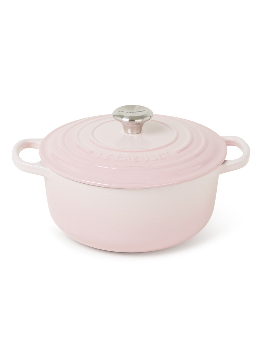Le Creuset Signature braad-/stoofpan Ø20 cm - voorkant 2 shell pink / roze