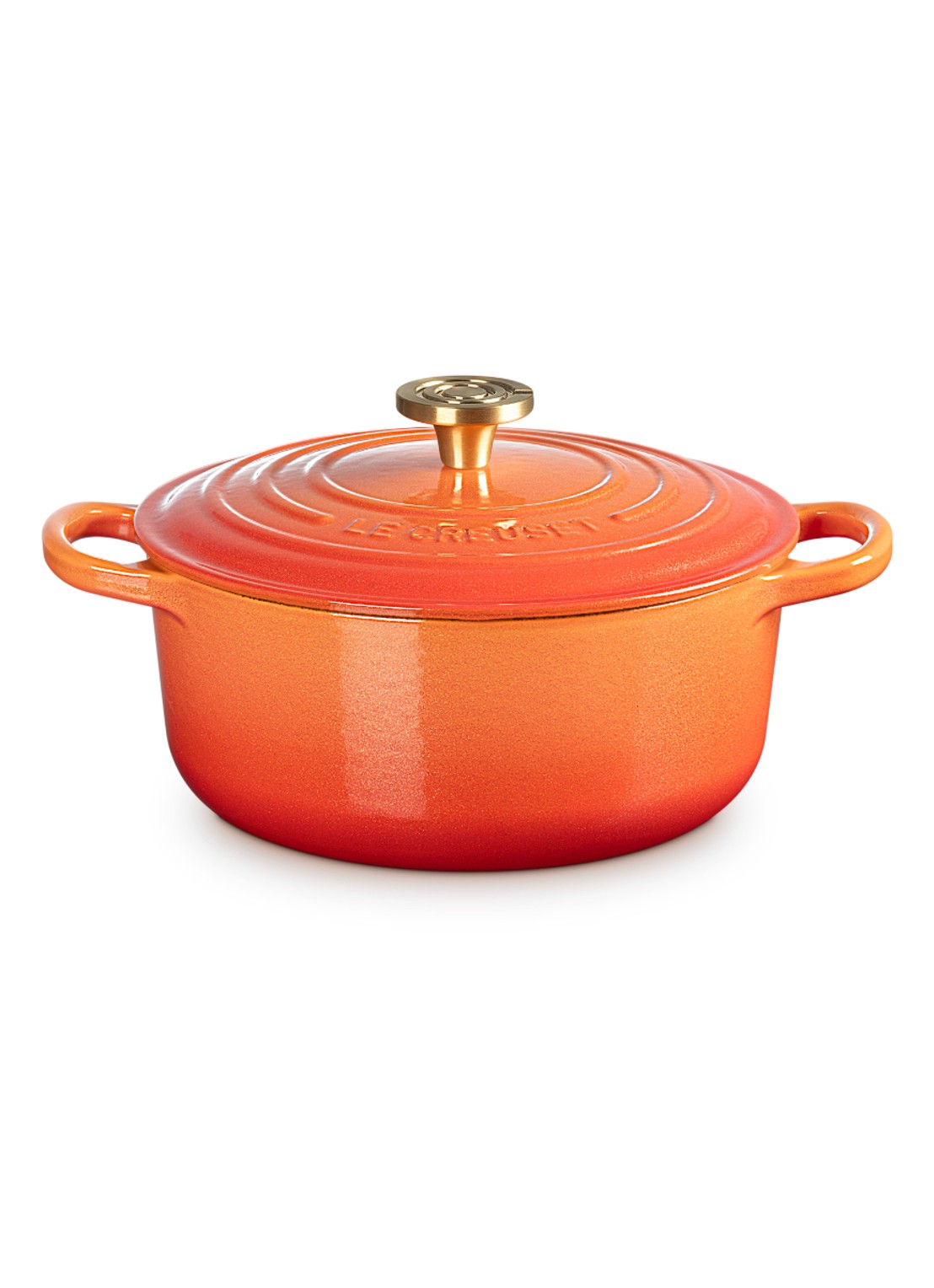 Le Creuset Signature braad-/stoofpan Ø20 cm - voorkant flamme dorée / oranje