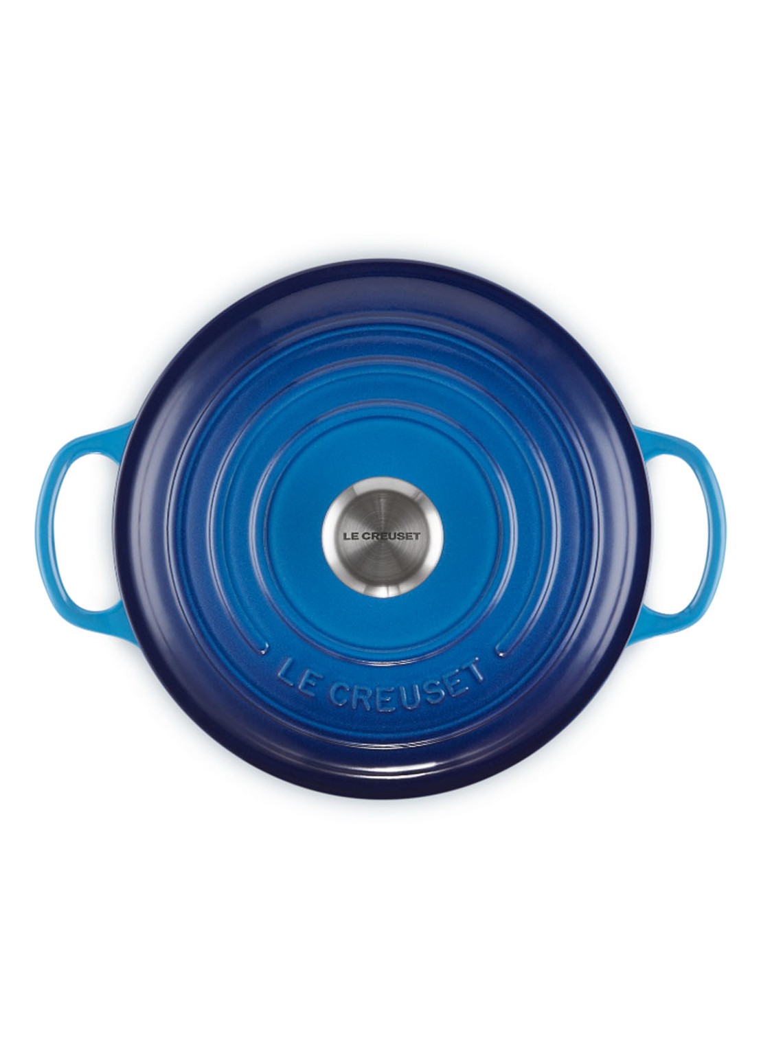 Le Creuset Signature braad-/stoofpan Ø20 cm - detail azure / blauw