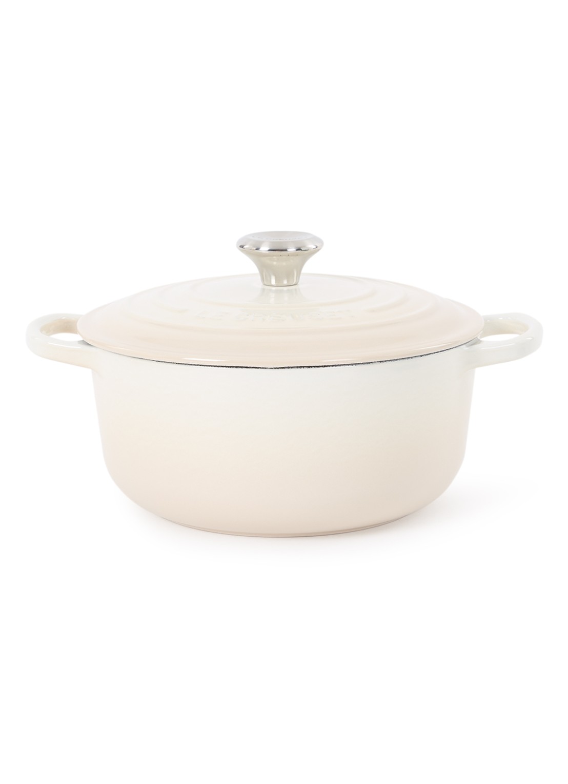 Le Creuset Signature braad-/stoofpan Ø20 cm - voorkant meringue / beige